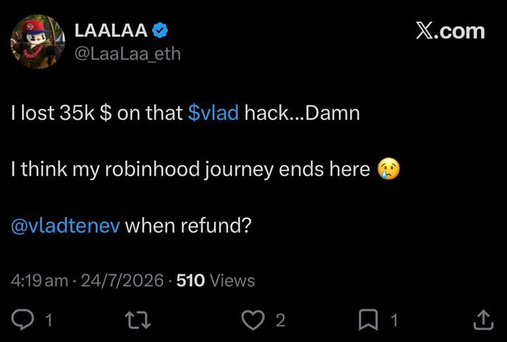 Victim: I lost 35k on that VLAD hack